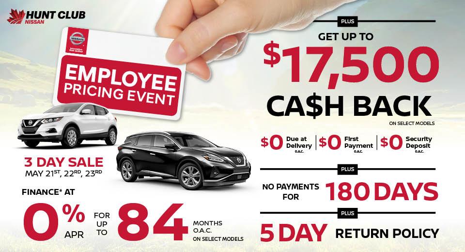 Employee Pricing Event
